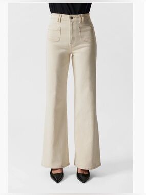 & Other Stories High Waist Flare Cream High-Rise Jeans Size 31 NWT
